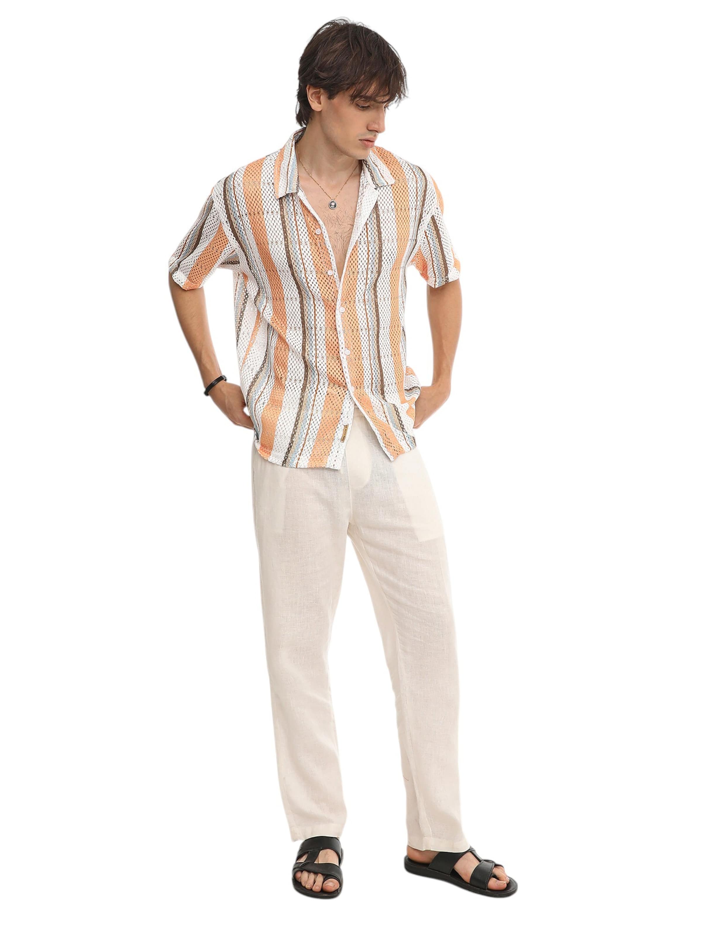 Campus Sutra Comfort Fit Skjorte 'Topsie' i orange