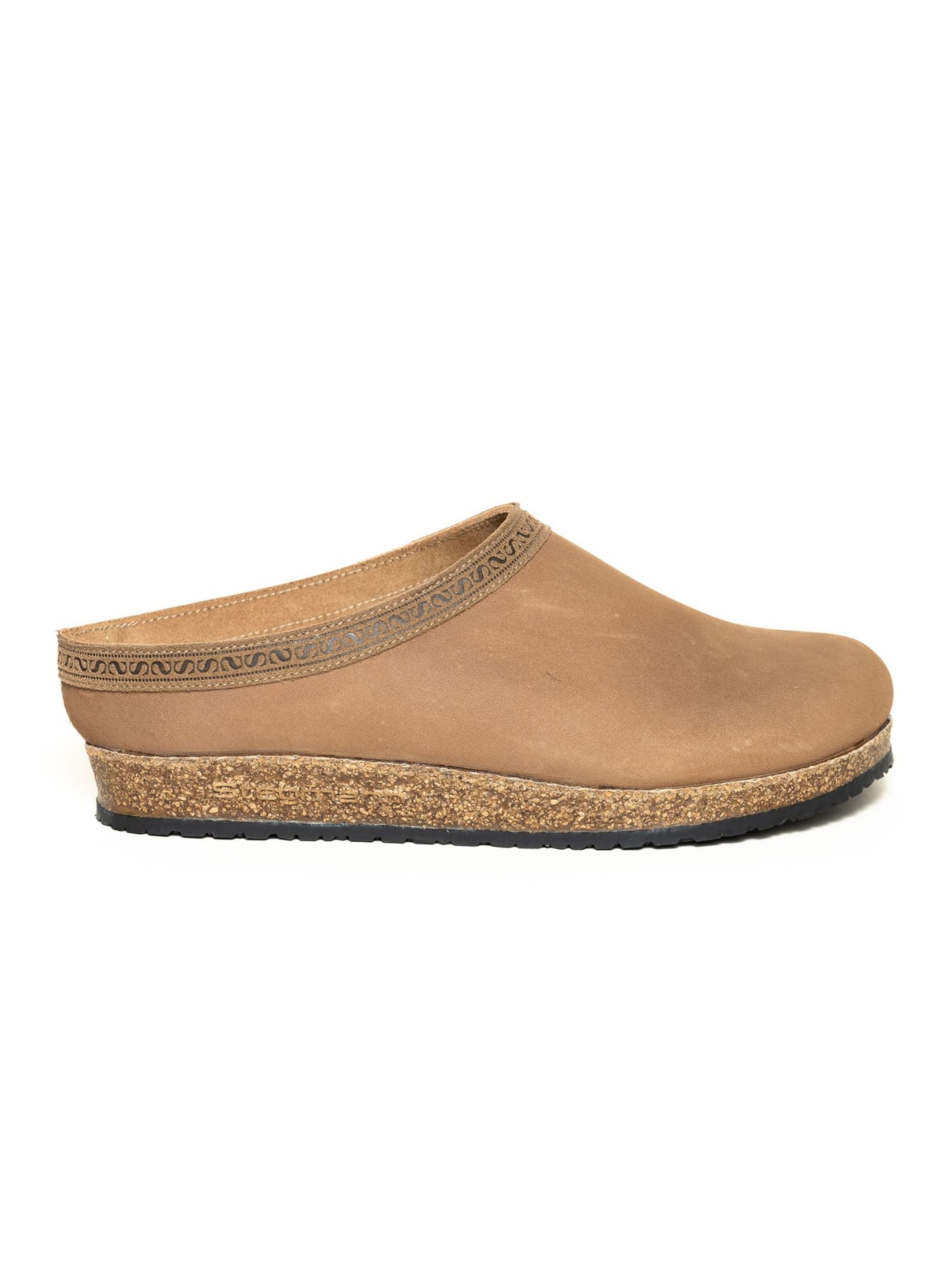 Stegmann Clogs 'Lederhausschuh Leder Clog Stegmann' in Brown
