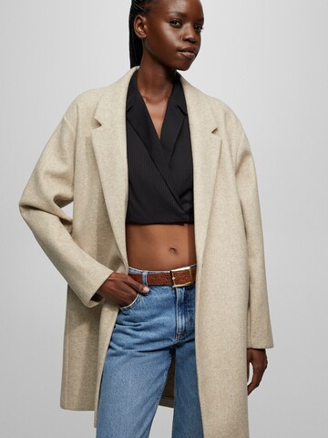 Pull&Bear Between-seasons coat in Beige: front