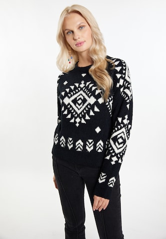 IZIA Sweater 'Hoona' in Black: front