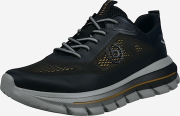 Sneaker bassa di bugatti in nero: frontale