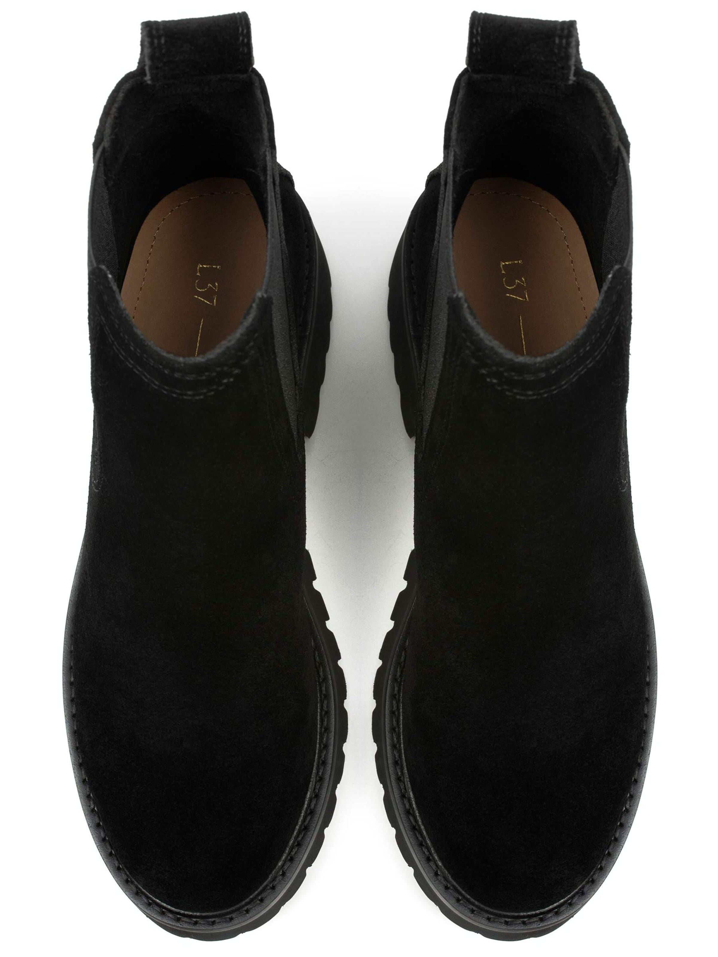 L37 HANDMADE SHOES Enkellaarsje 'FROM THE BEST' in Zwart