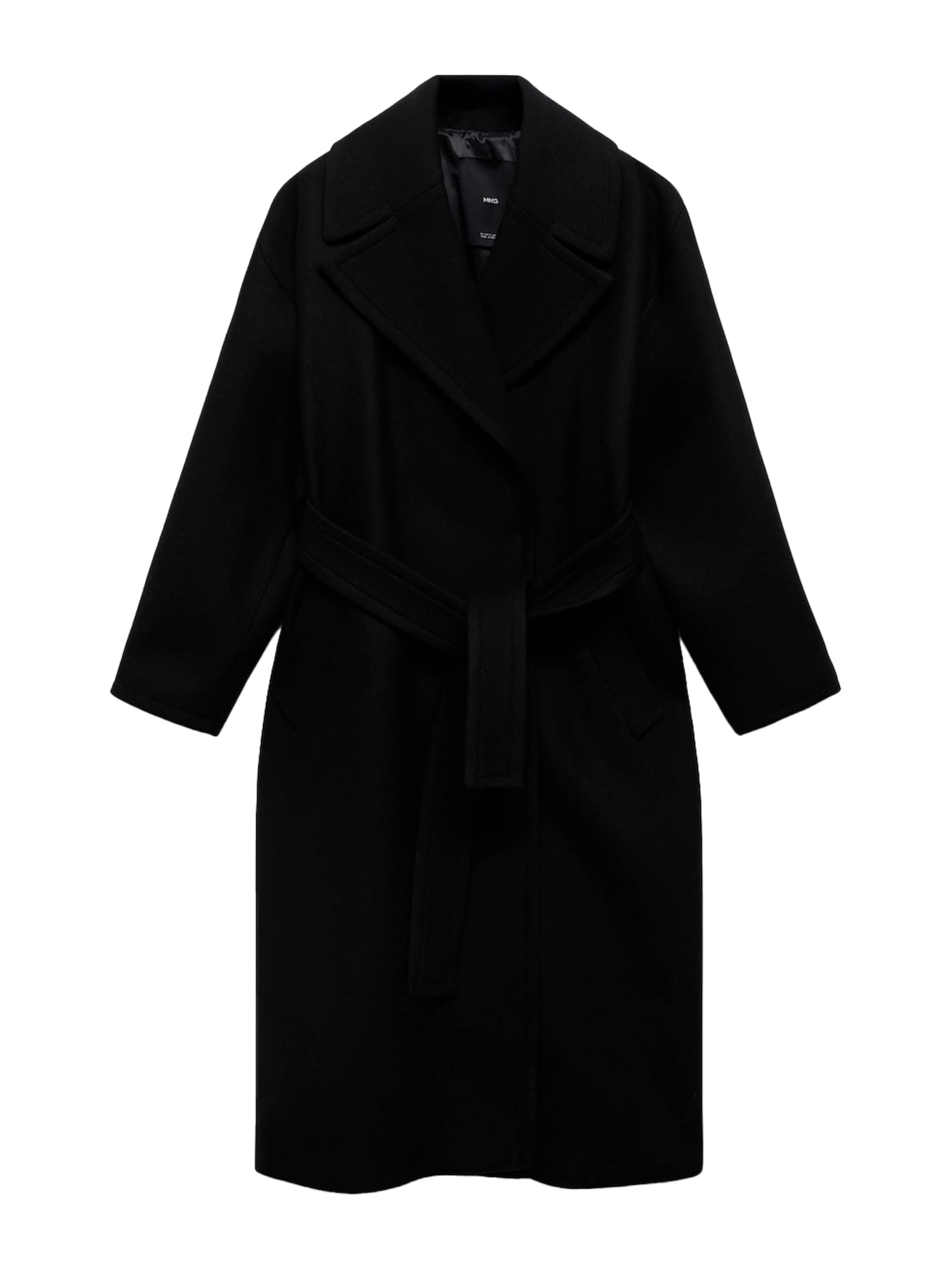 MANGO Преходно палто 'Traviata' в черно: отпред