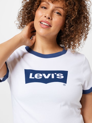 Levi's® Plus Majica 'PL Graphic Mini Ringer' | bela barva