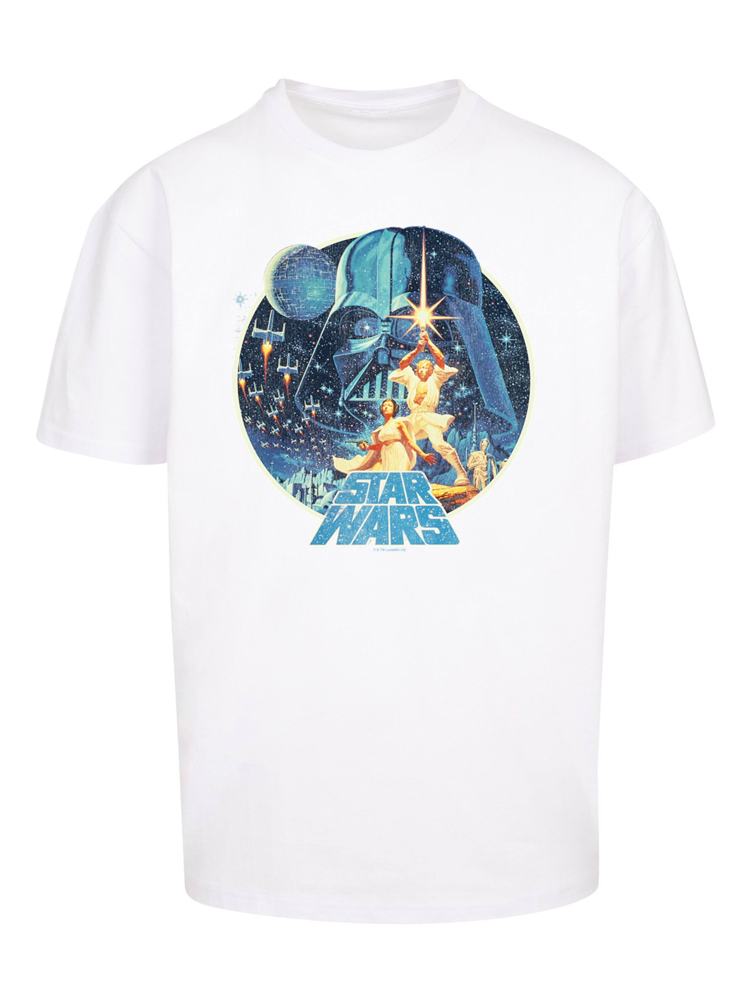 F4NT4STIC Shirt 'Star Wars Vintage Victory' in Wit: voorkant
