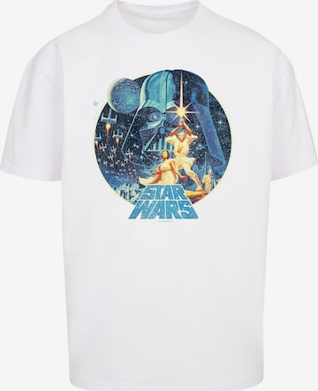 T-Shirt 'Star Wars Vintage Victory' F4NT4STIC en blanc : devant