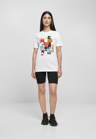 Merchcode T-Shirt 'Let´s Jam' in Weiß