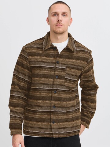 !Solid Regular fit Tussenjas ' MICHA ' in Bruin: voorkant