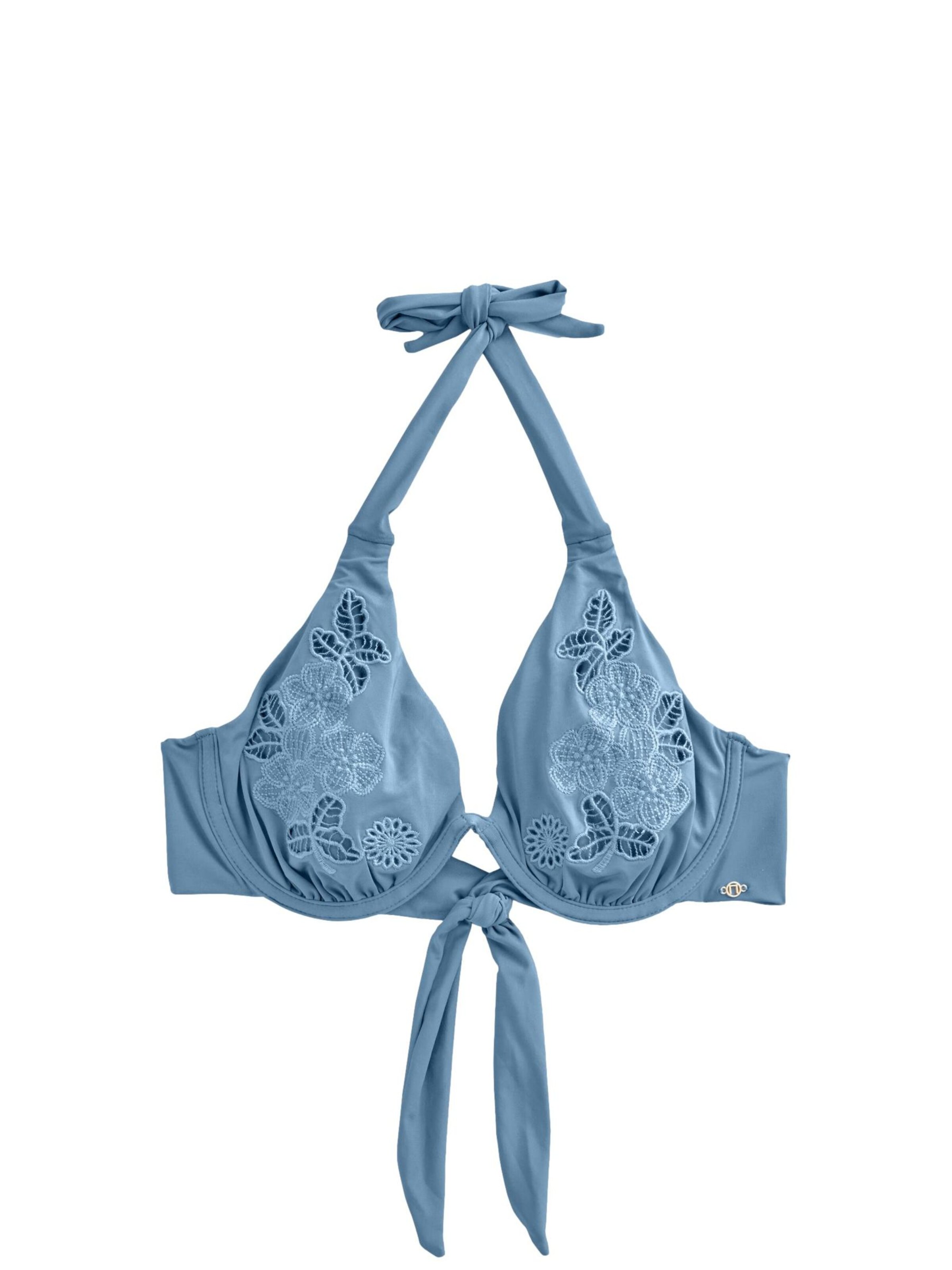Next Triangel Bikinitop in Blauw: voorkant