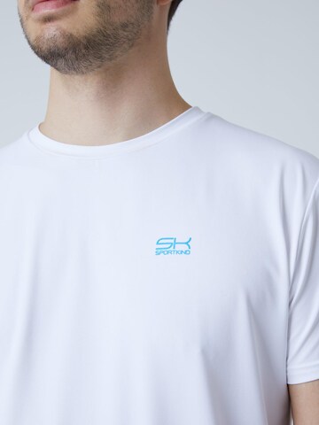 SPORTKIND Performance shirt 'Crew Neck' in White
