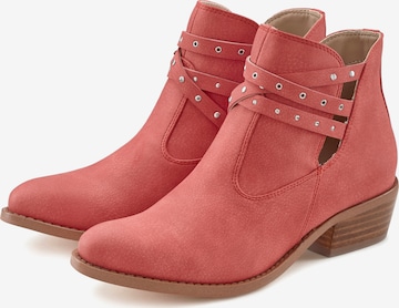 LASCANA Ankle Boots in Rot