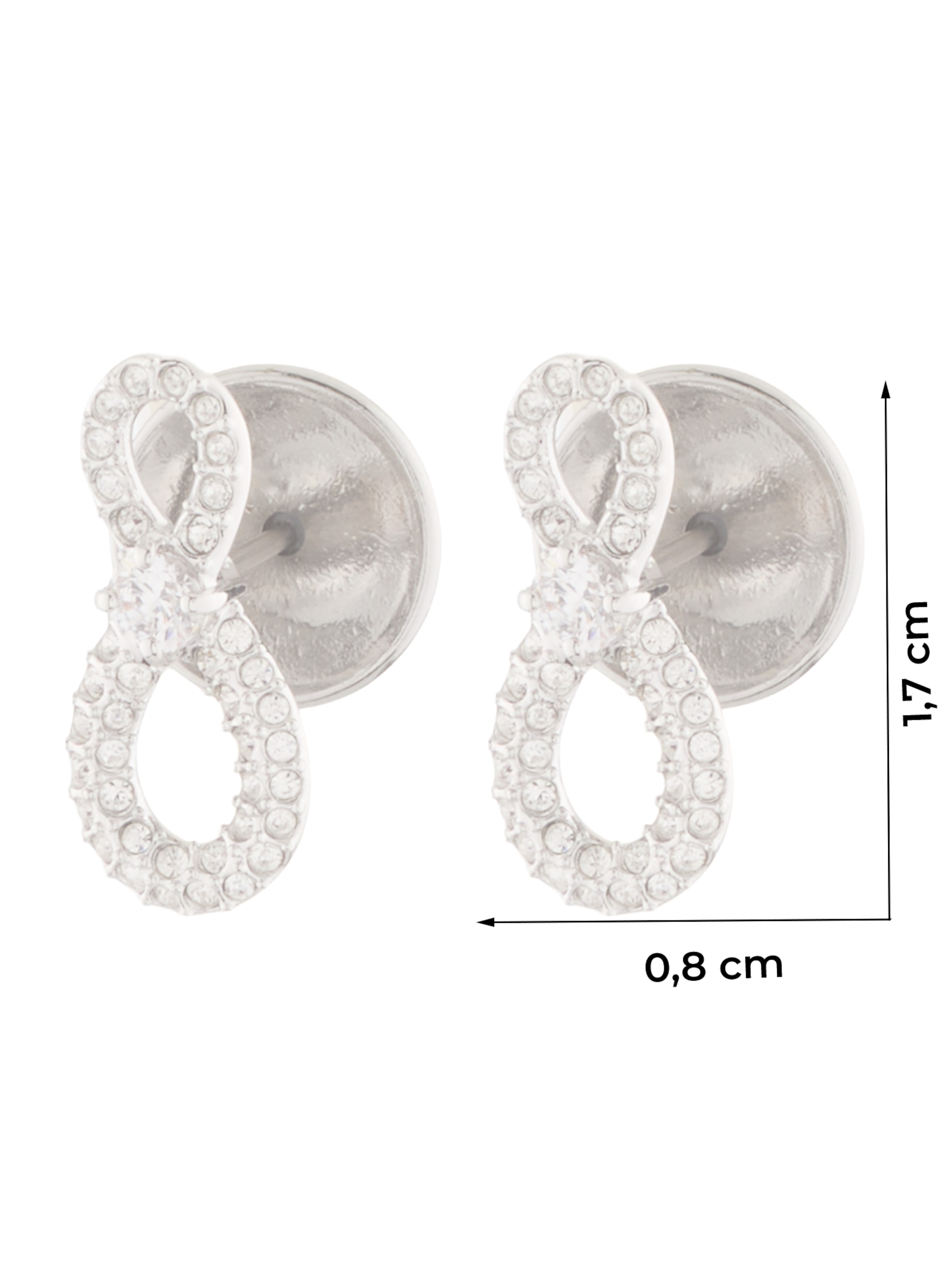 Cercei de la Swarovski pe argintiu