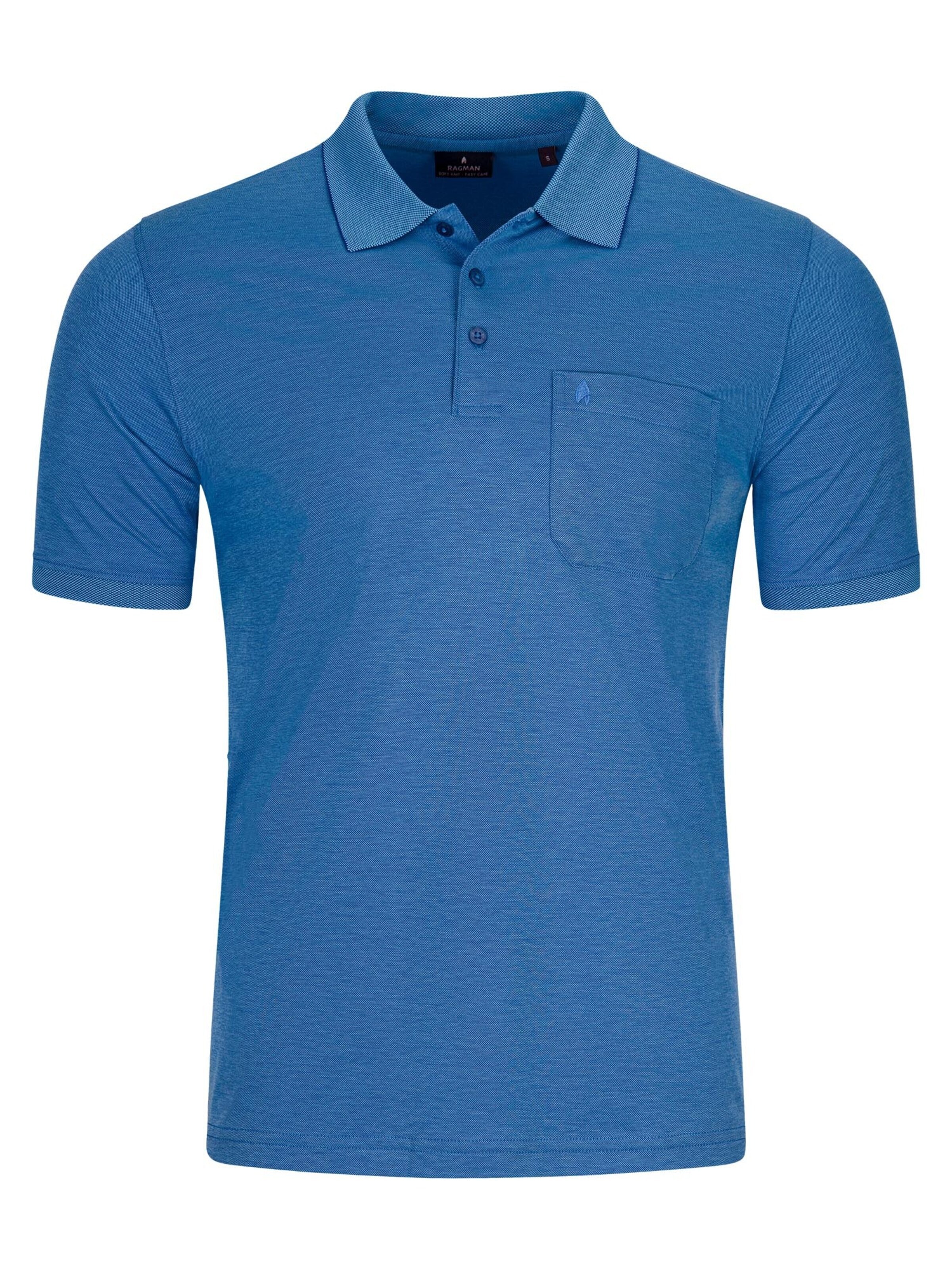 Ragman Shirt 'Basic' in Blue: front