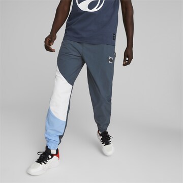 PUMA Tapered Sportbroek 'Clyde 2.0' in Blauw: voorkant