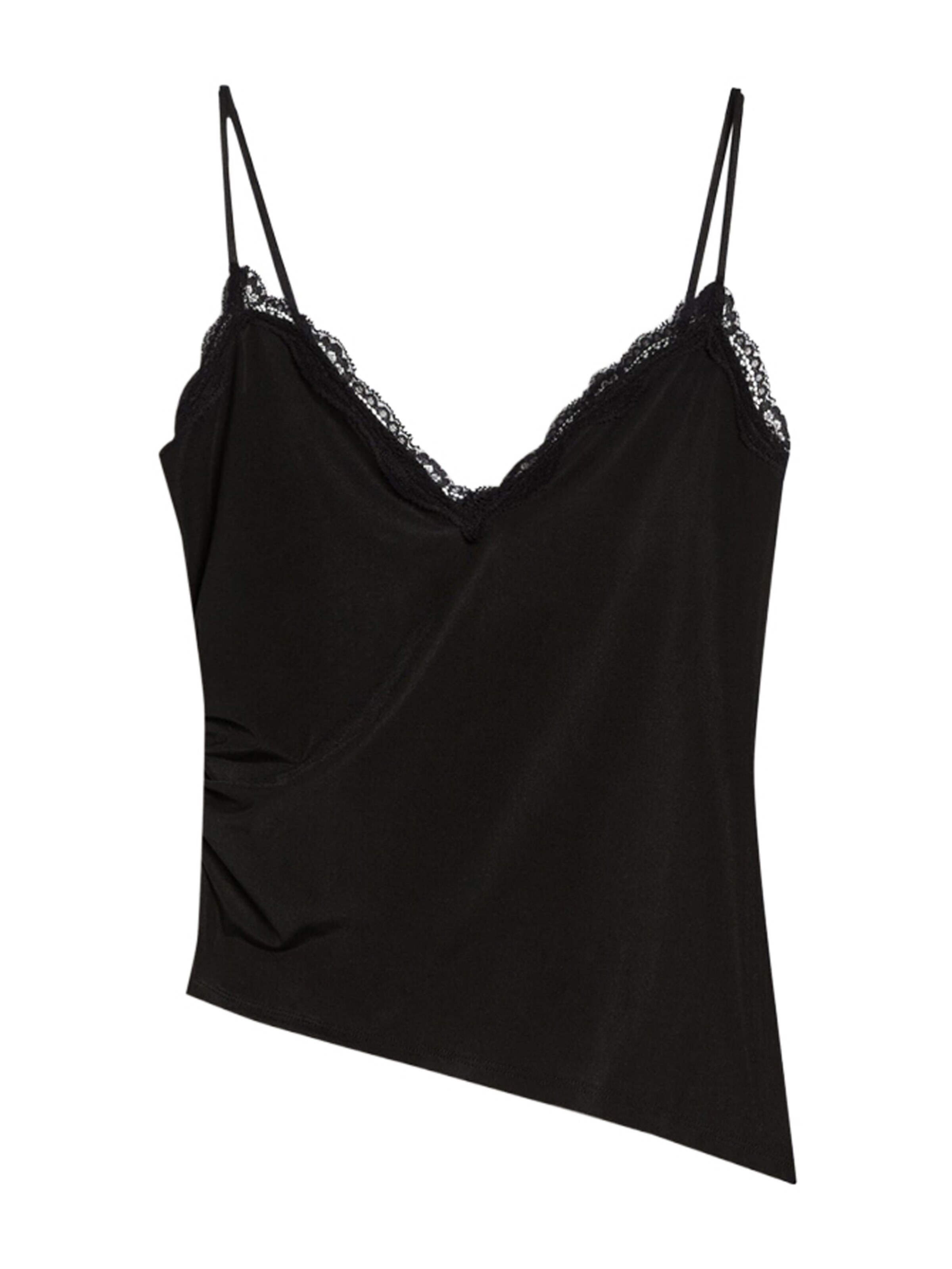 Bershka Haut en noir, Vue avec produit