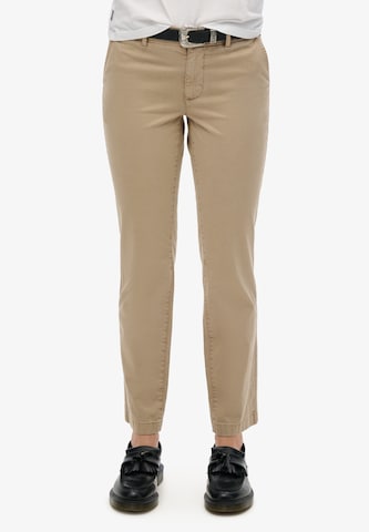 Superdry Slimfit Chino in Grijs: voorkant