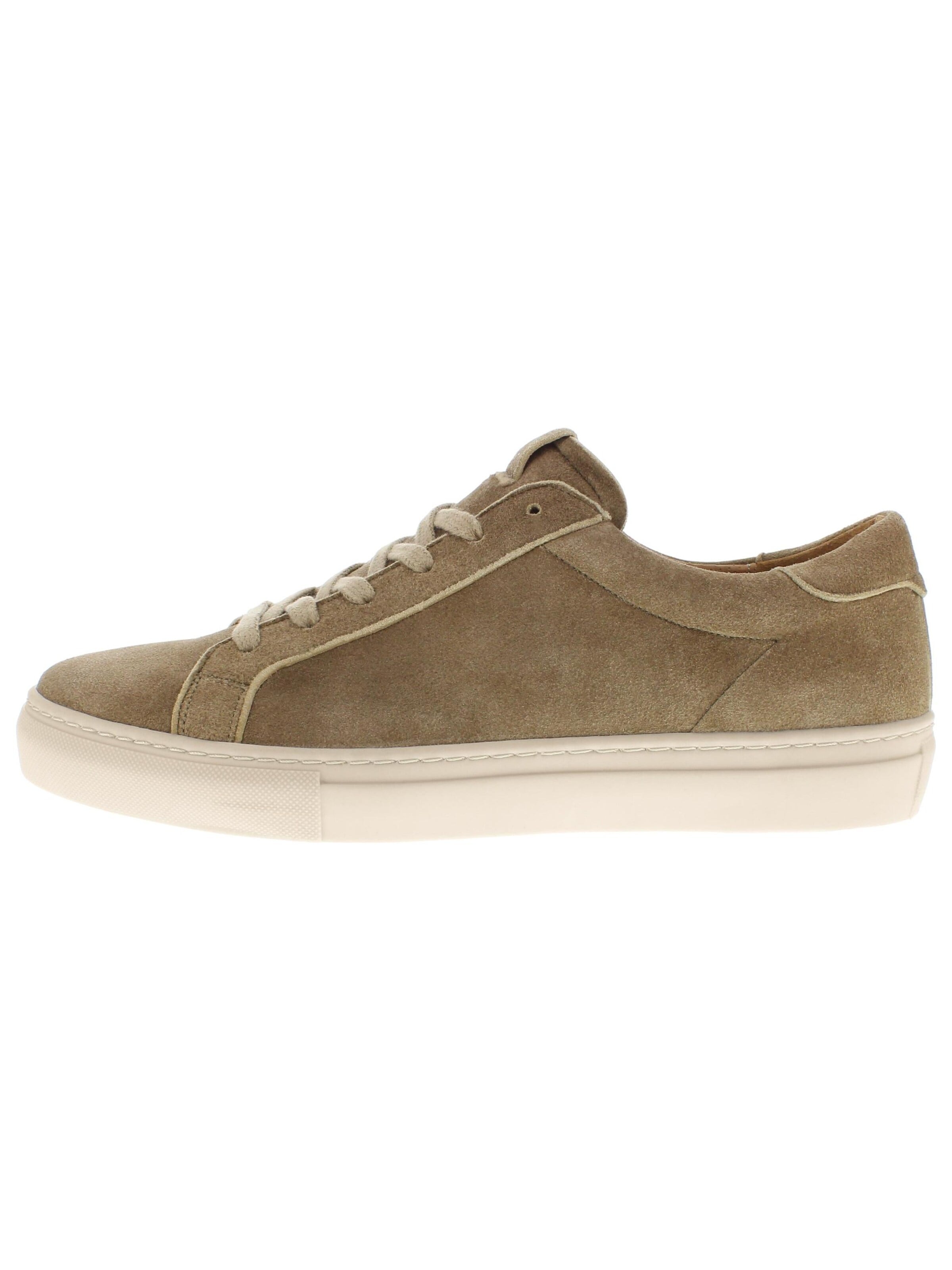 XAVER LUIS Schuhmanufaktur Sneakers 'MARCO - Sneaker aus Hirschvelour-Leder' in Beige: front