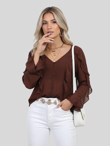 LapaPlus Bluse in Braun