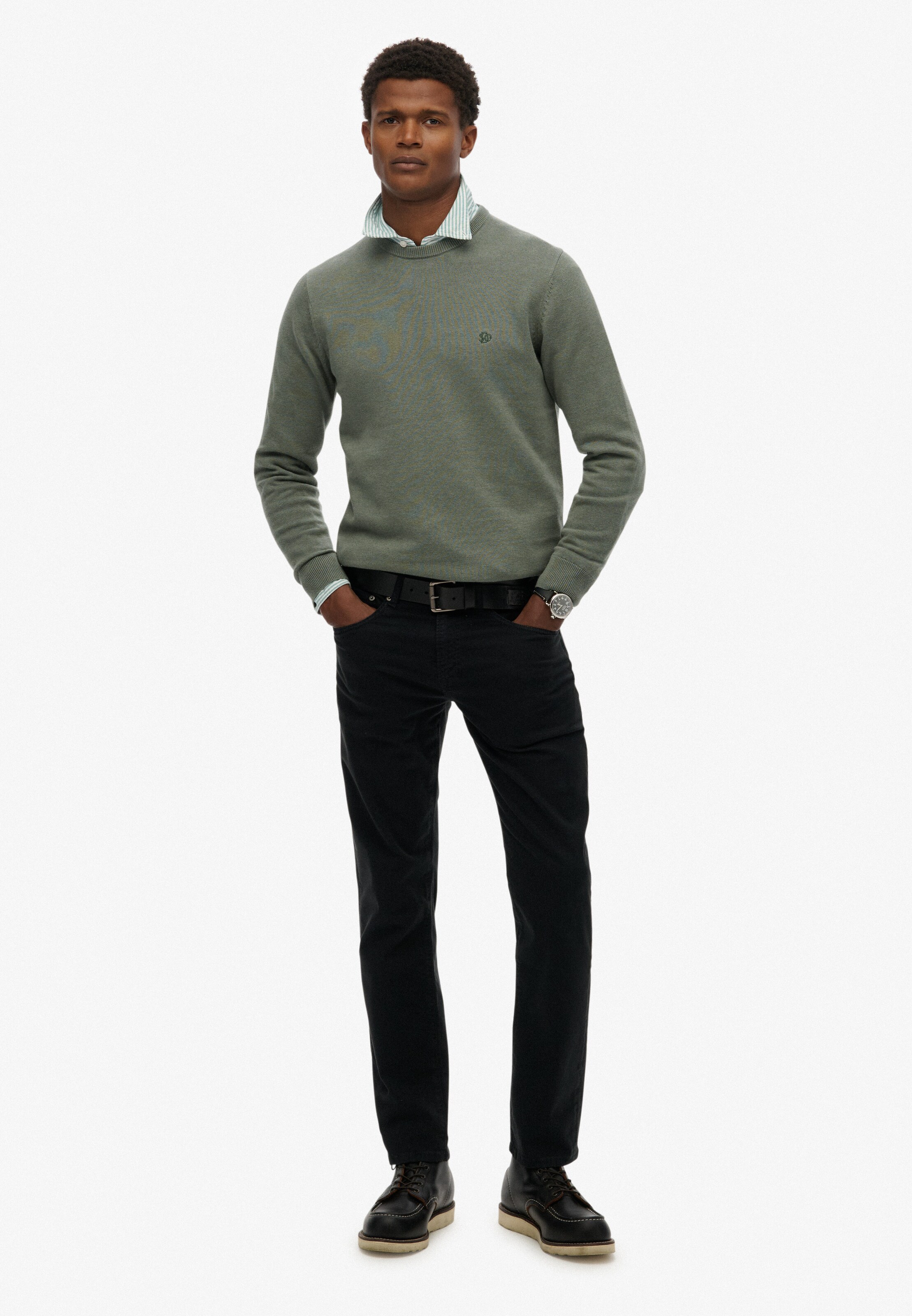 Superdry & Co Slimfit Broek in Zwart