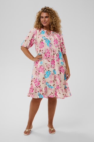 KAFFE CURVE Summer dress 'KCHayley' in Pink