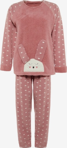 Pyjama Trendyol Curve en rose : devant