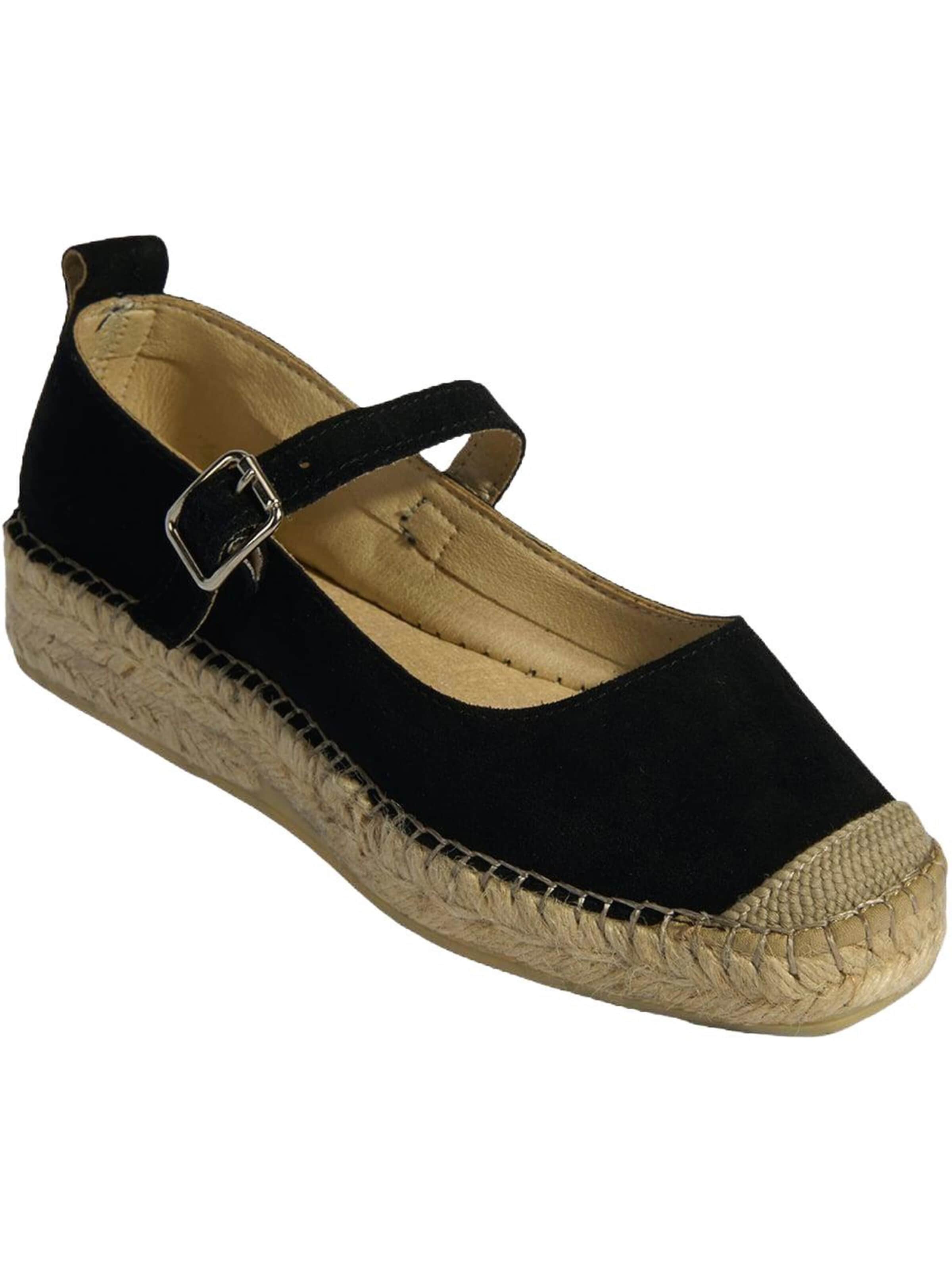 Desa Espadrilles 'Ballettschuhe' in Black
