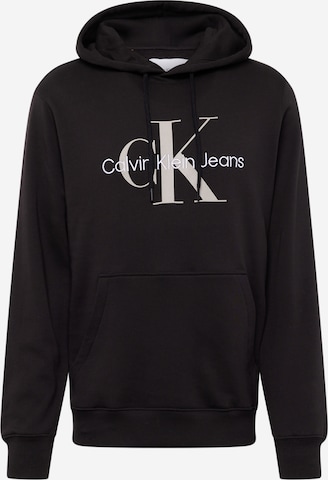 Calvin Klein Jeans Sweatshirt 'Essentials' in Schwarz: predná strana