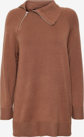 VERO MODA Sweater in Brown: front