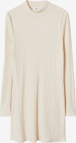 MANGO Stickad klänning 'LEMON2' i beige: framsida