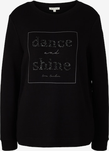 TOM TAILOR Sweatshirt in Black: front