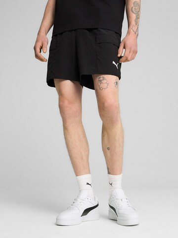 Loosefit Pantaloni cargo 'WARDROBE ESS' di PUMA in nero: frontale