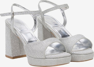 Desa Strap sandal 'Stilett' in Silver: front