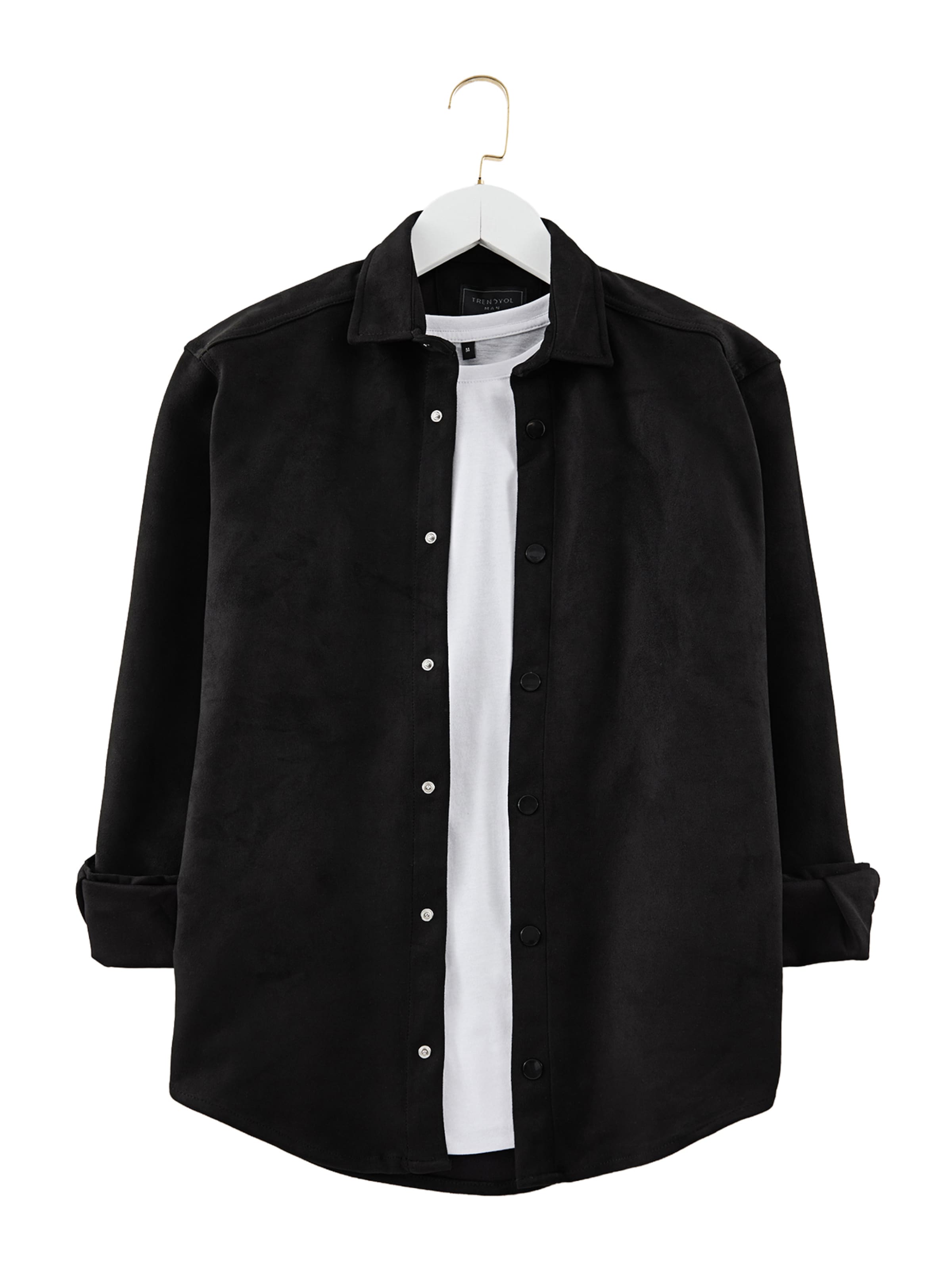 Trendyol Regular Fit Hemd in Schwarz: Vorderseite