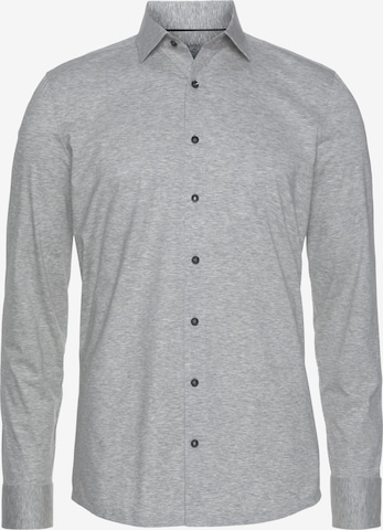 OLYMP Slim fit Business Shirt in Grey: front