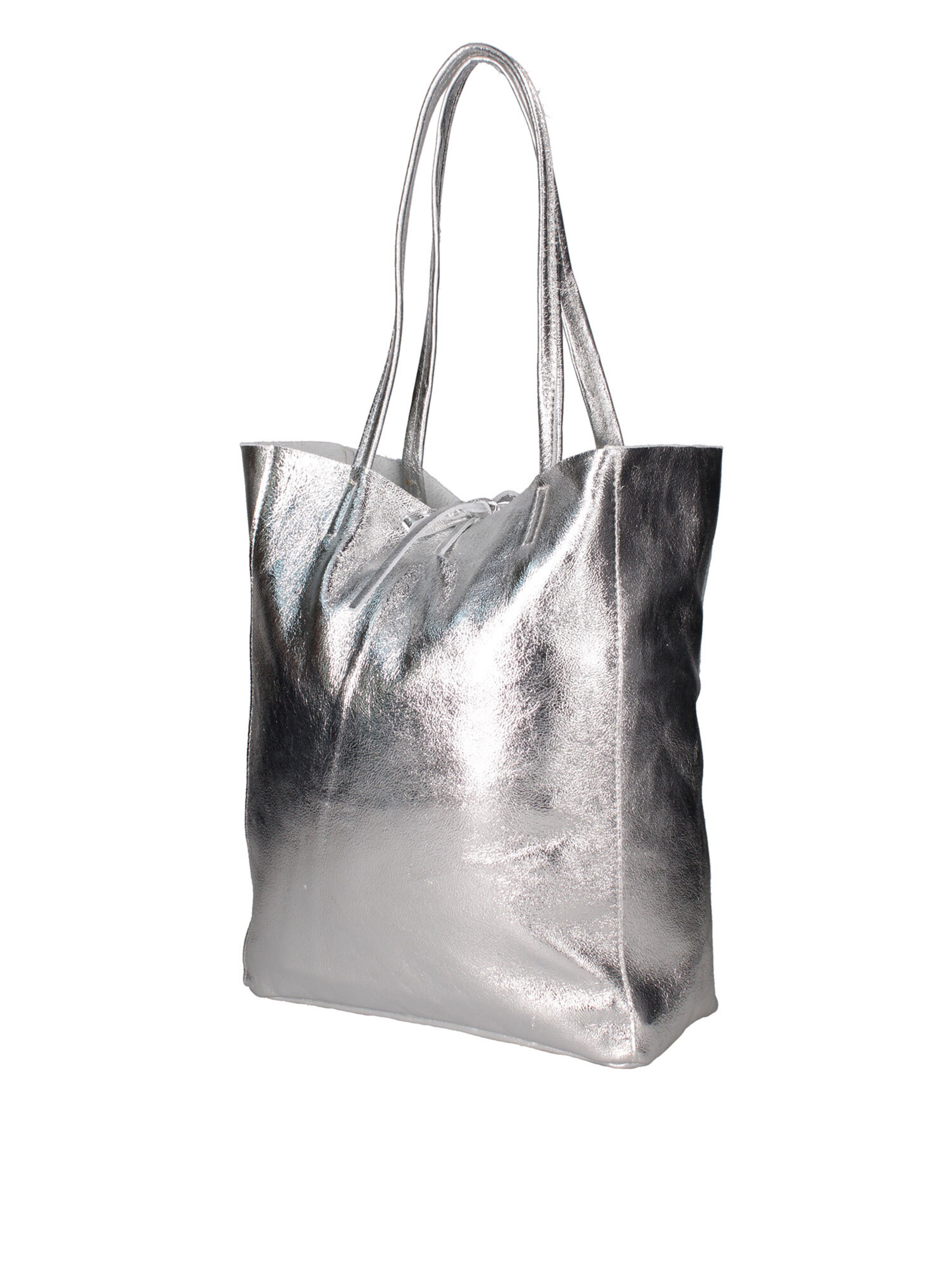 Shopper di Gave Lux in argento: frontale