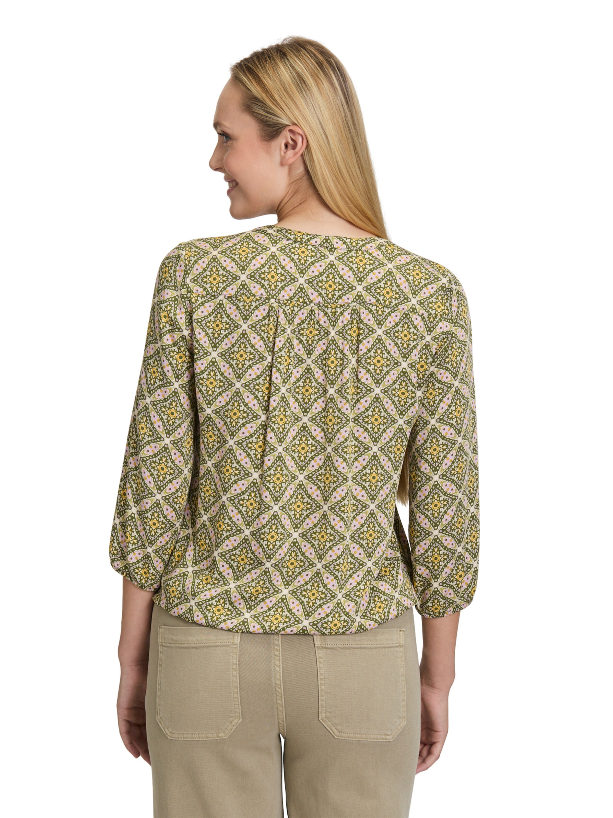 Cartoon Bluse in Grün