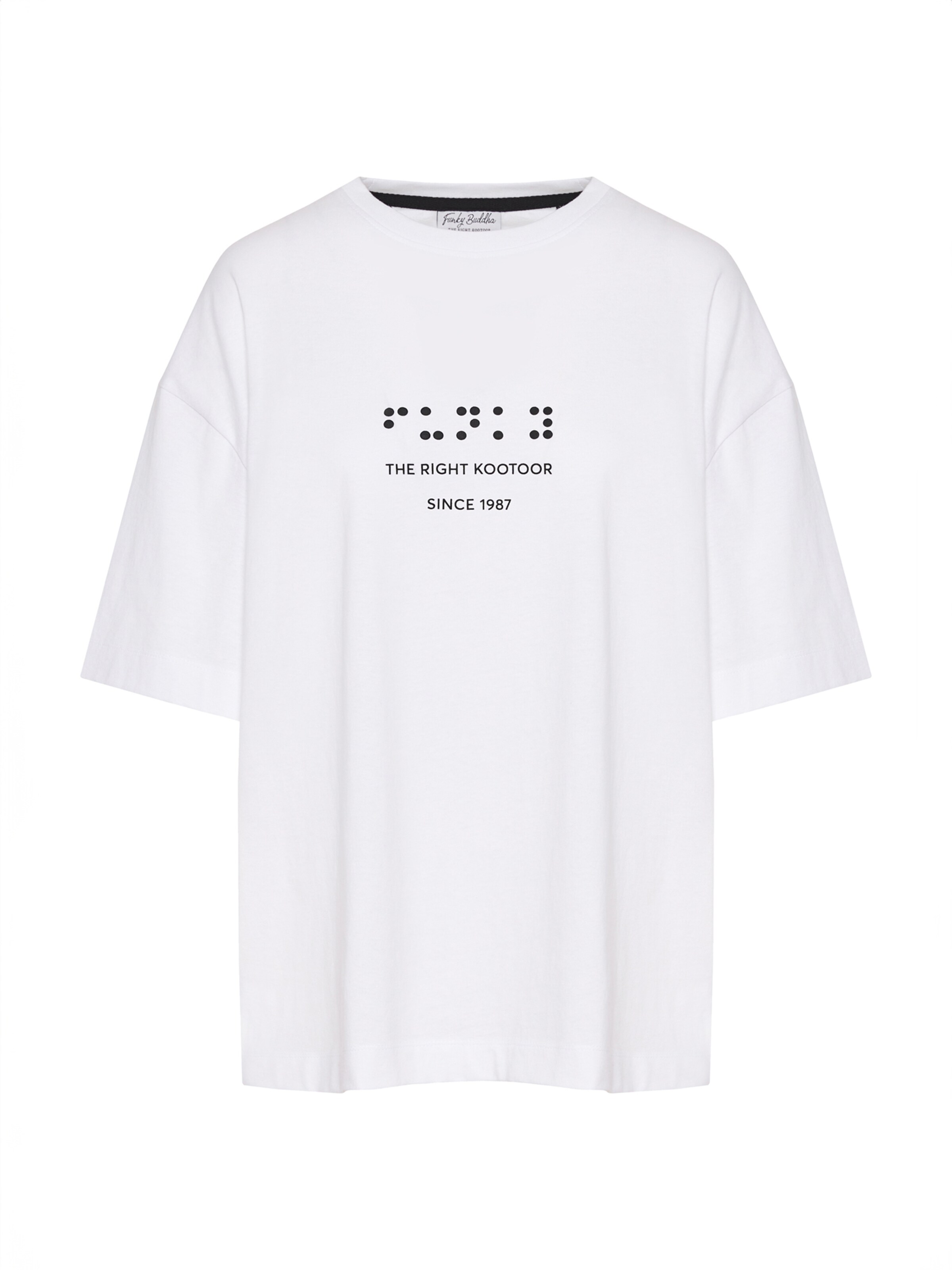 Funky Buddha Тениска в бяло: отпред