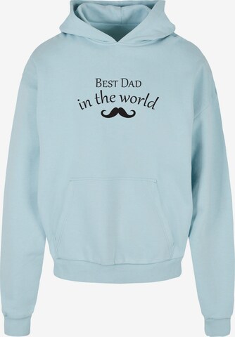 Merchcode Sweatshirt 'Fathers Day - Best Dad In The World 2' in Blue: front