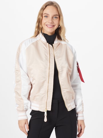 Veste mi-saison ALPHA INDUSTRIES en rose : devant