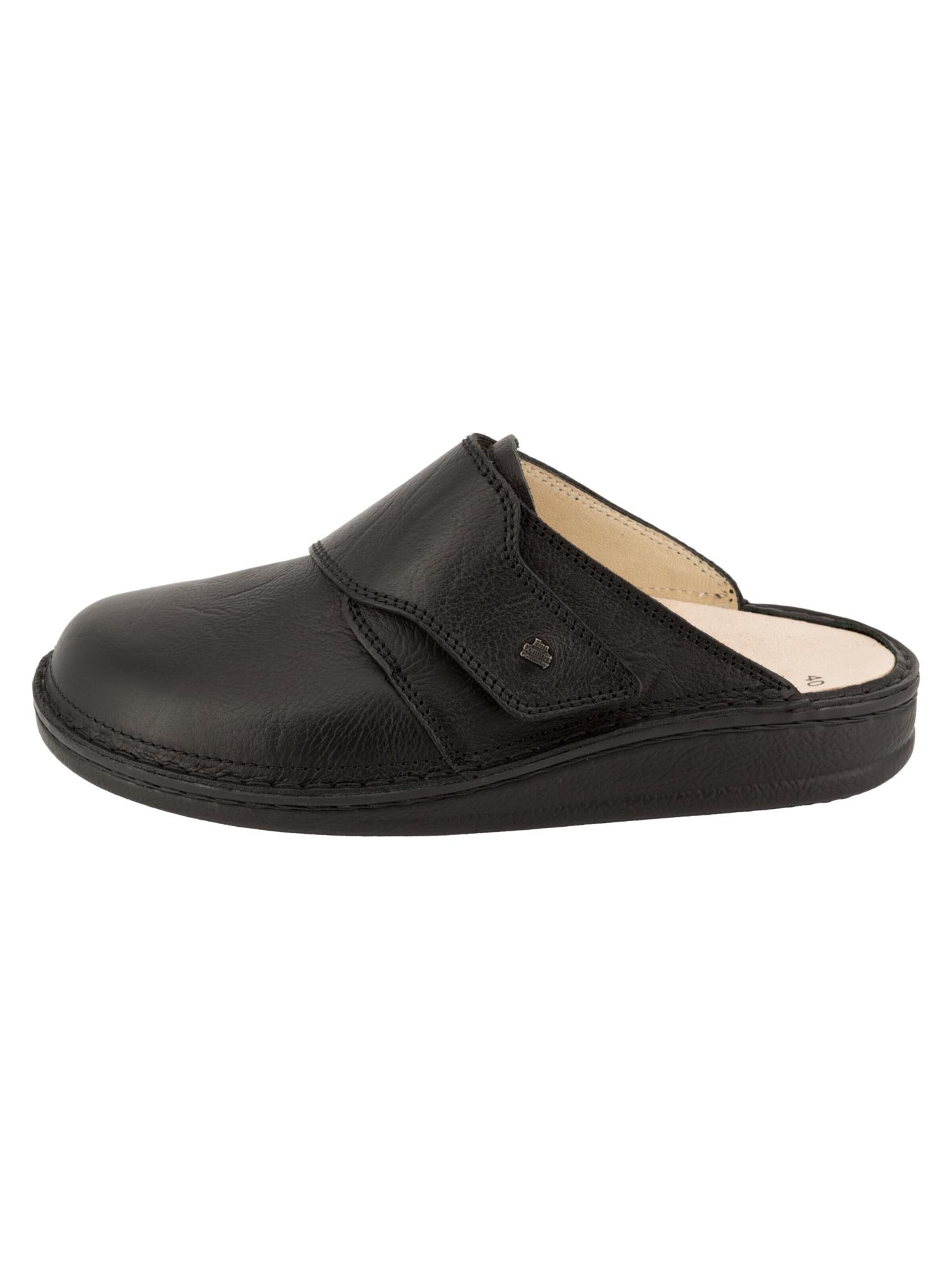 Finn Comfort Clogs 'Amalfi' in Zwart: voorkant