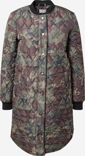 Kaffe Mantel in braun / khaki / oliv / schwarz, Produktansicht