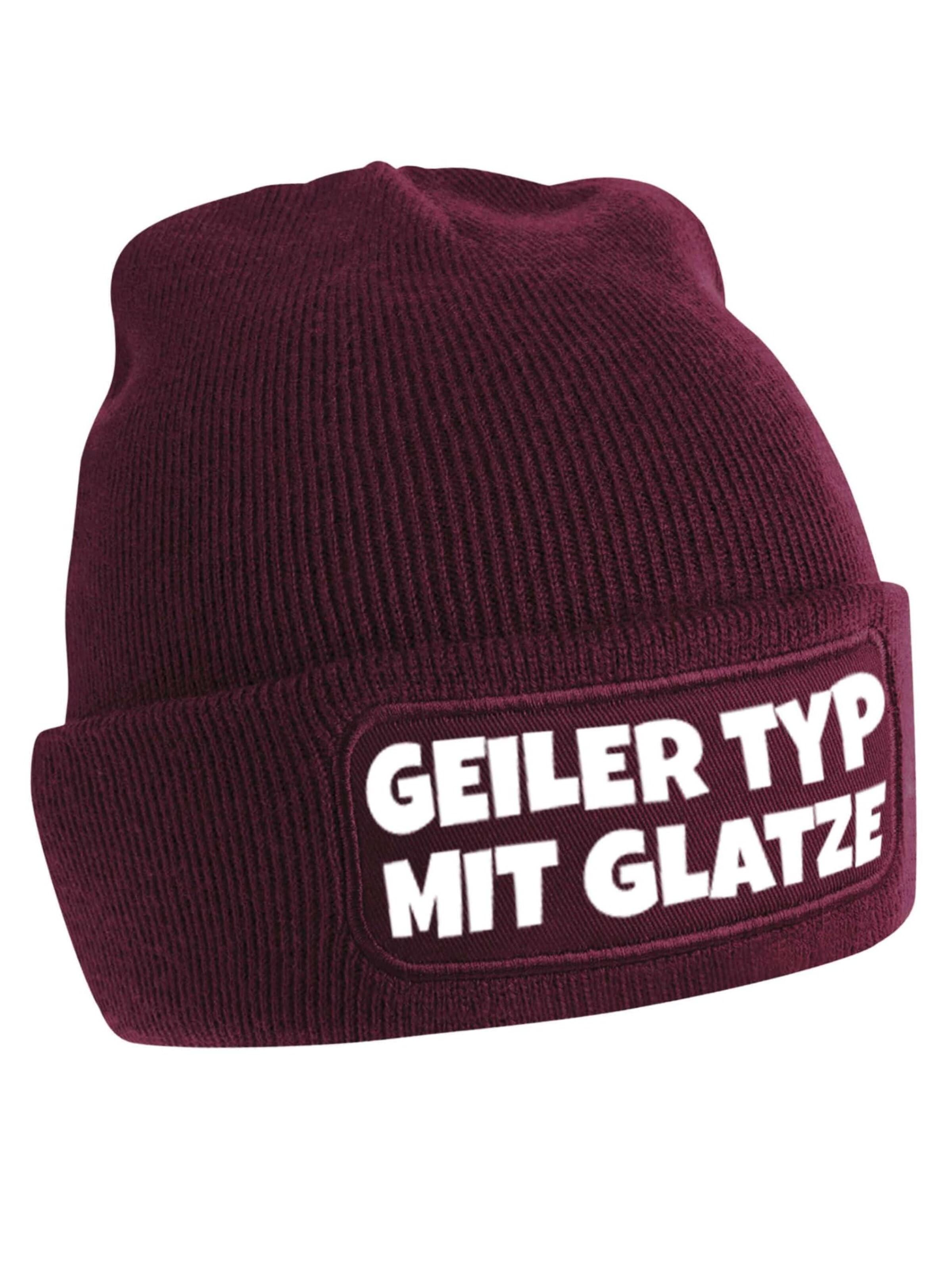 Youth Designz Mütze 'Geiler Typ mit Glatze'‌‌‌ in Rot