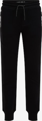 WE Fashion Tapered Broek in Zwart: voorkant