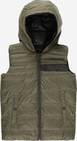 BOSS Kidswear Vest, värv roheline: eest vaates