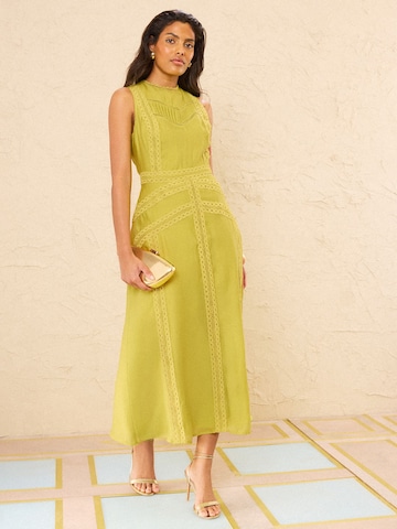 Robe love & roses en vert