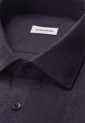 SEIDENSTICKER Slim fit Business shirt 'SMART FLANNELS' in Blue