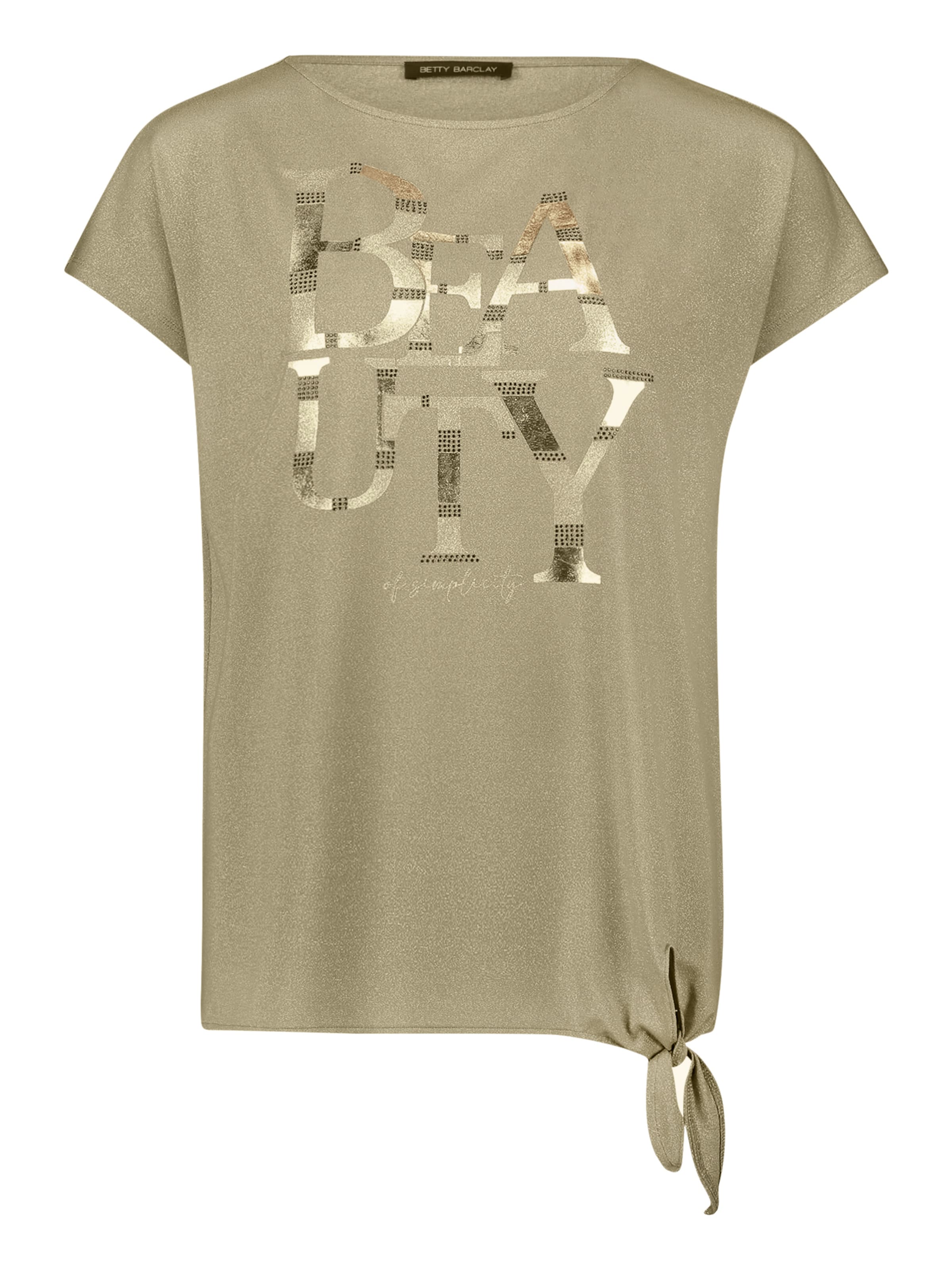 Betty Barclay Halbarm-Shirt mit Knoten in Grün: Vorderseite