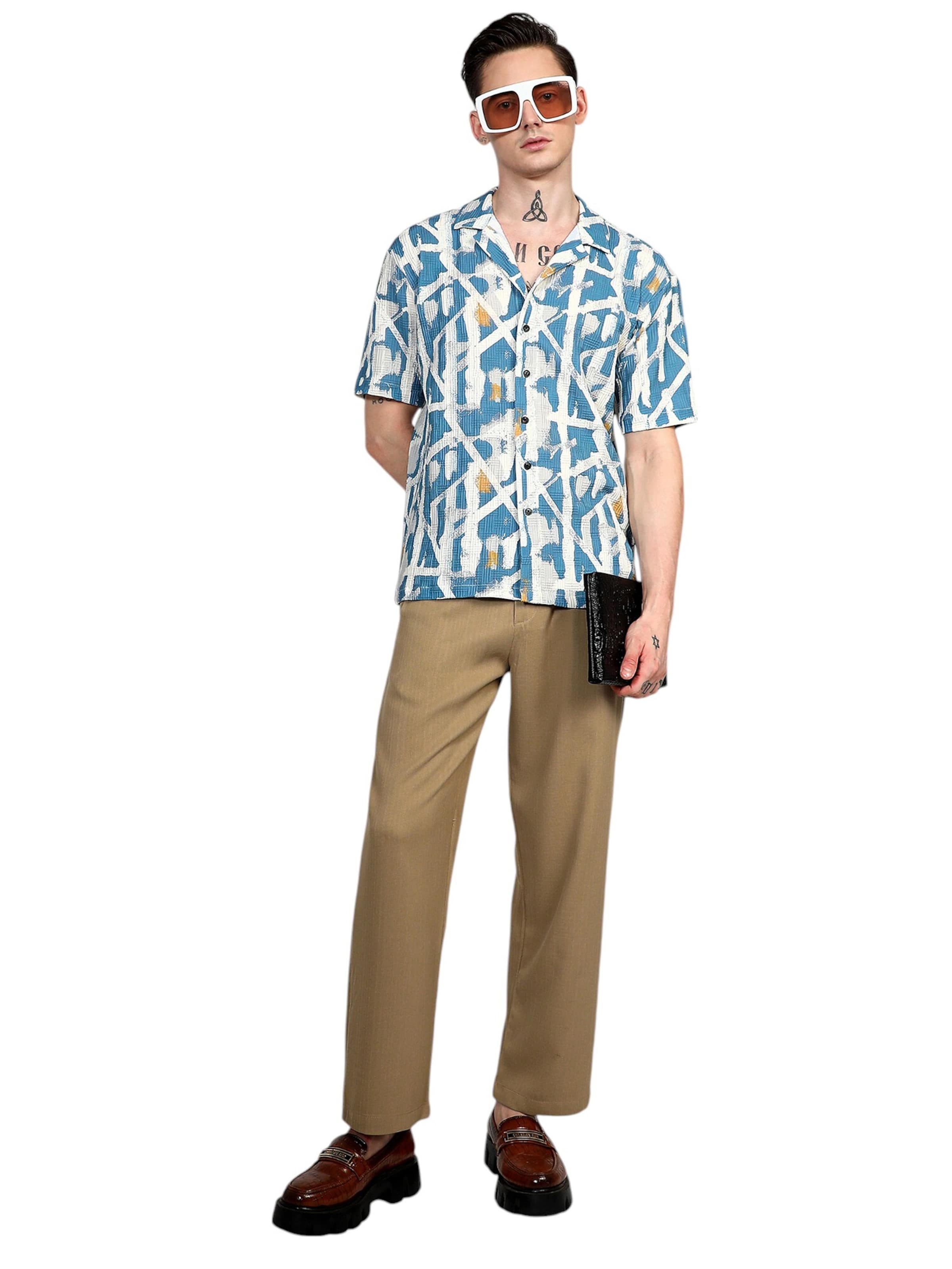 Campus Sutra - Ajuste regular Camisa 'Tami' en azul