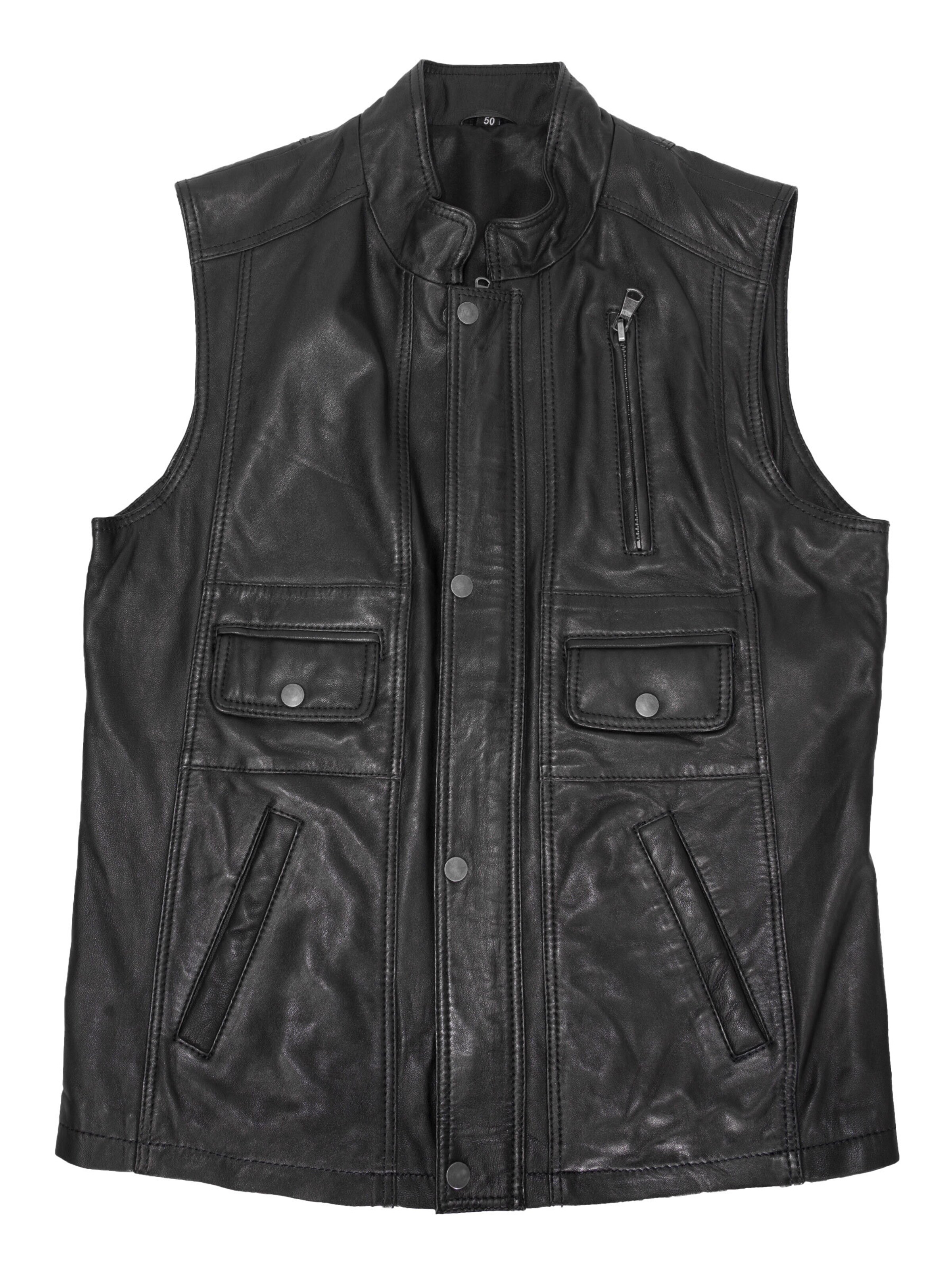 LOLUS Vest 'Egon' in Black