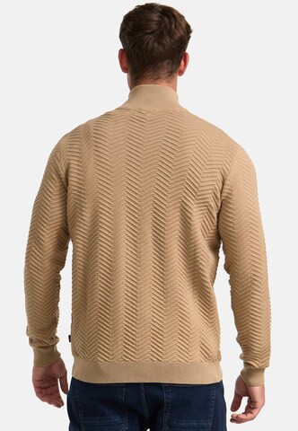 INDICODE JEANS Gebreid vest 'Lexson' in Beige